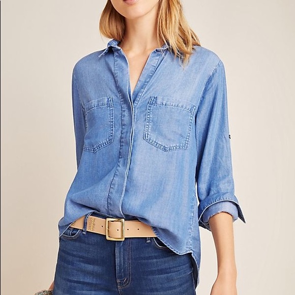 Cloth & Stone Chambray Utility Buttondown - Picture 1 of 6